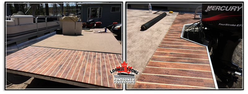 Loonie Toons Pontoons and Power Sports Pontoon Boat Upholstery Repair, Update and Modification