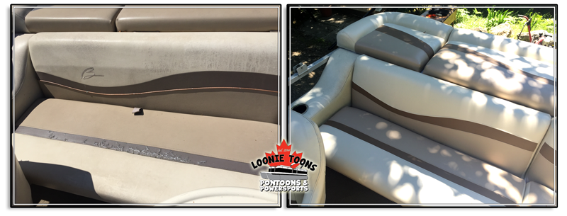 Loonie Toons Pontoons and Power Sports Pontoon Boat Upholstery Repair, Update and Modification